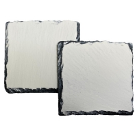 Polished Natural Metamorphic Rock Photo Slate - Square Coaster 4X4in