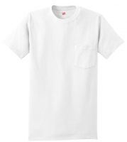 Hanes &#174;  - Authentic 100%  Cotton T-Shirt with Pocket.  5590