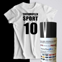 Black ThermoFlex Sport HTV Heat Transfer Vinyl, For Open-Mesh Athletic